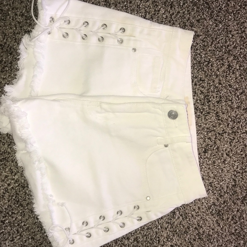 PacSun White Tie Shorts